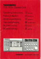 Tandberg TCD-3034 - Owners Manual